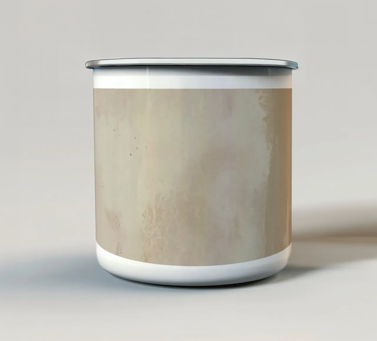 Colore neutro Sfondo verticale a pennello tazza in smalto da DesignDoodle