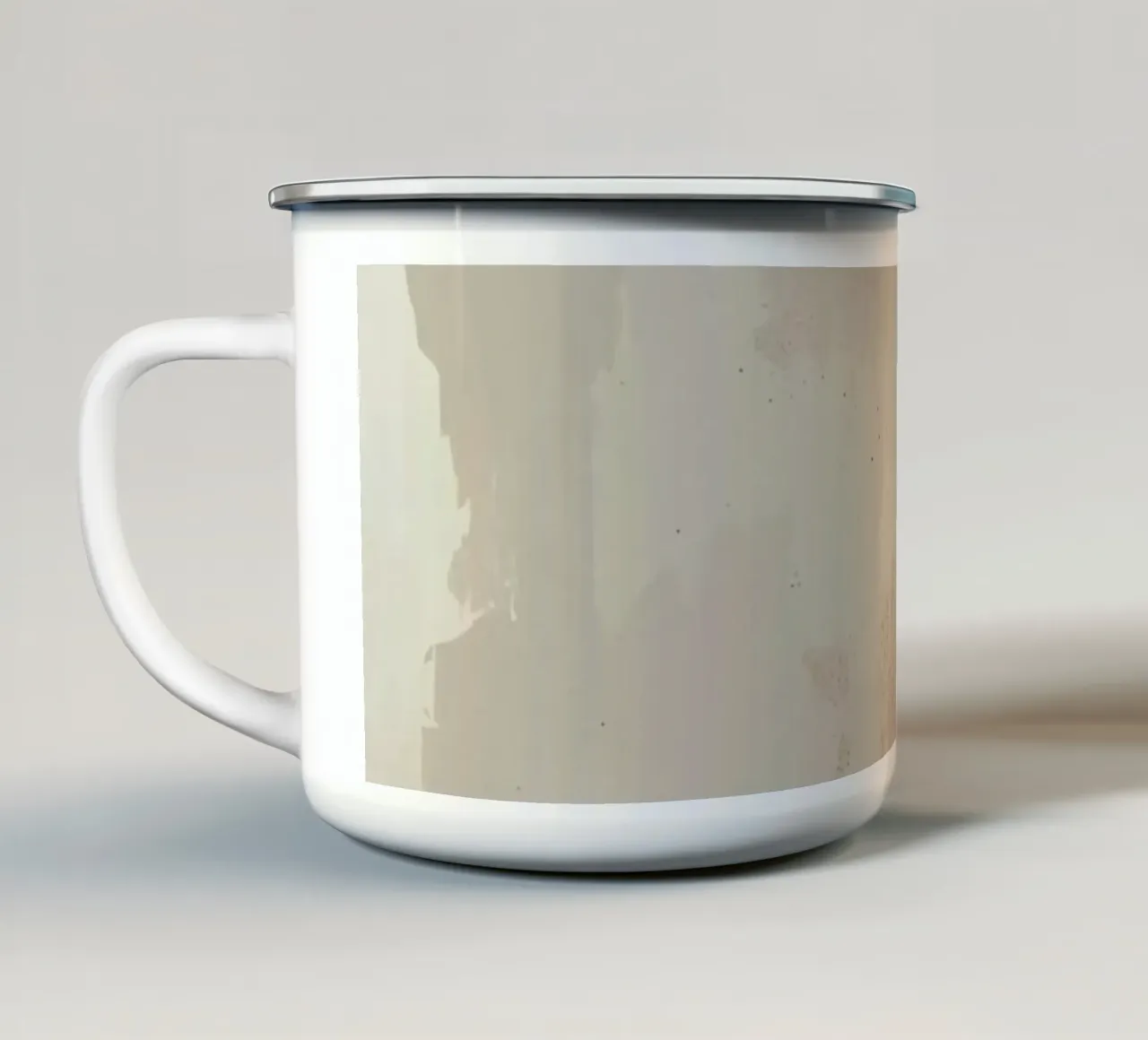Colore neutro Sfondo verticale a pennello tazza in smalto da DesignDoodle