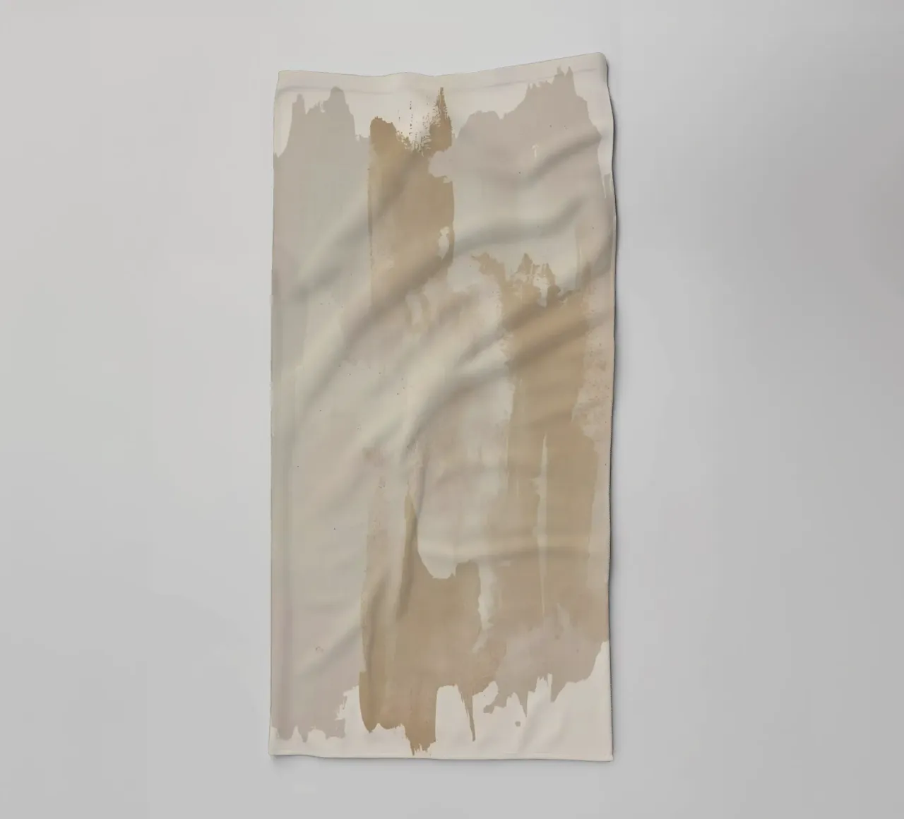 Neutral Color Vertical Brushstroke Background towel by DesignDoodle