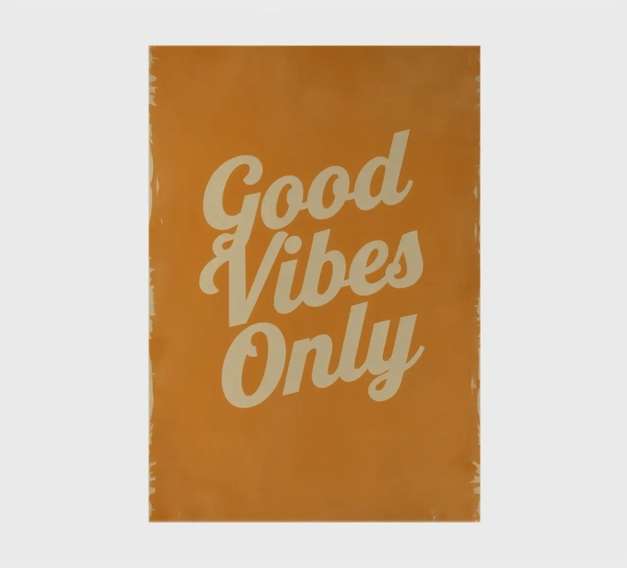Orange Background with Cream Good Vibes Only notebook by DesignDoodle