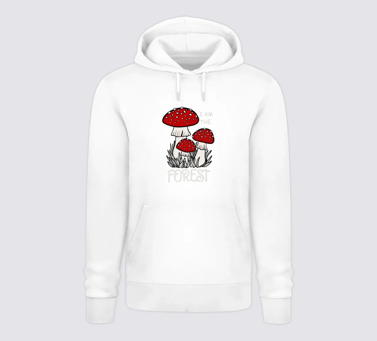 I am the forest Red mushrooms felpa con cappuccio da TijanaArtStudio88