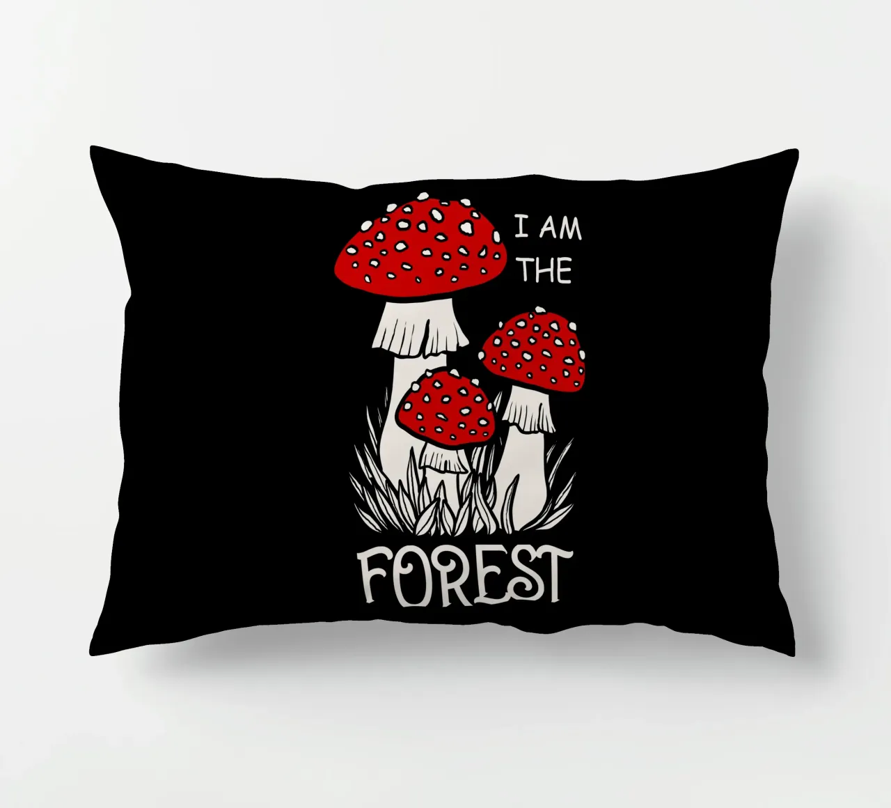 I am the forest Red mushrooms cuscino da TijanaArtStudio88
