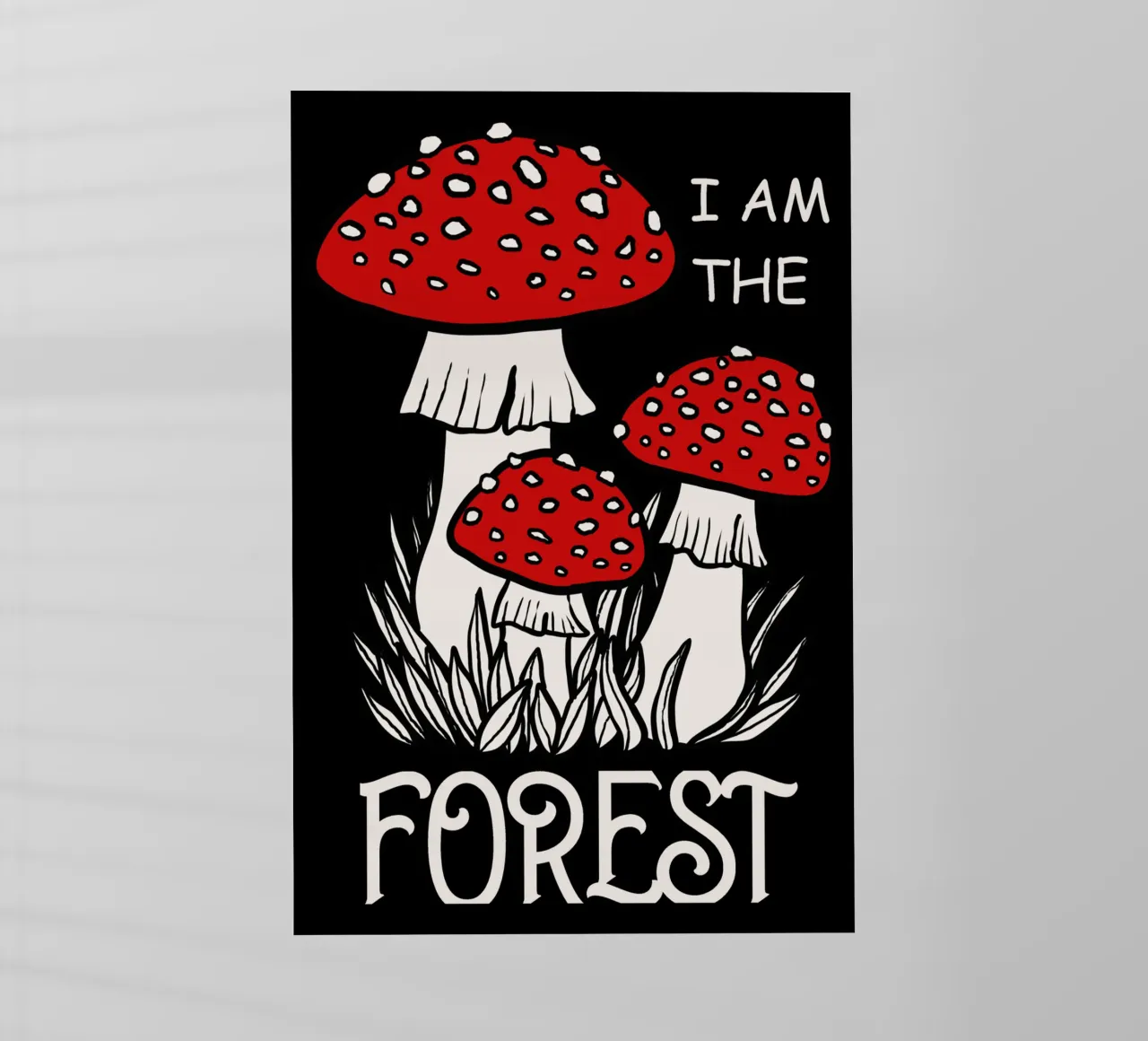 I am the forest Red mushrooms pellicola backlit da TijanaArtStudio88
