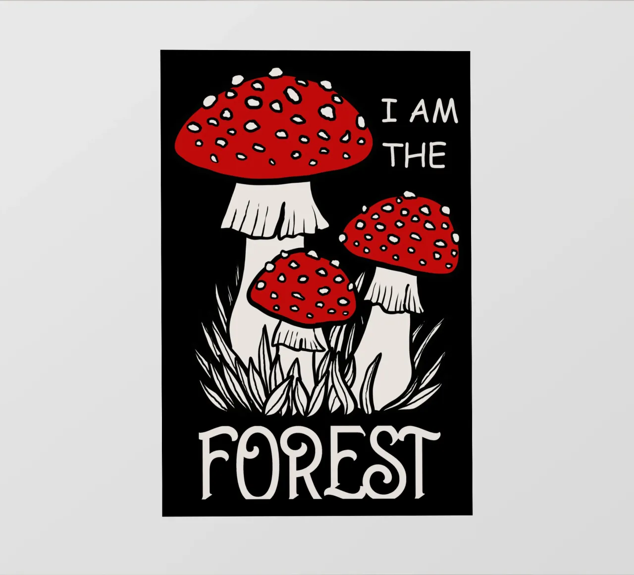 I am the forest Red mushrooms pellicola backlit da TijanaArtStudio88