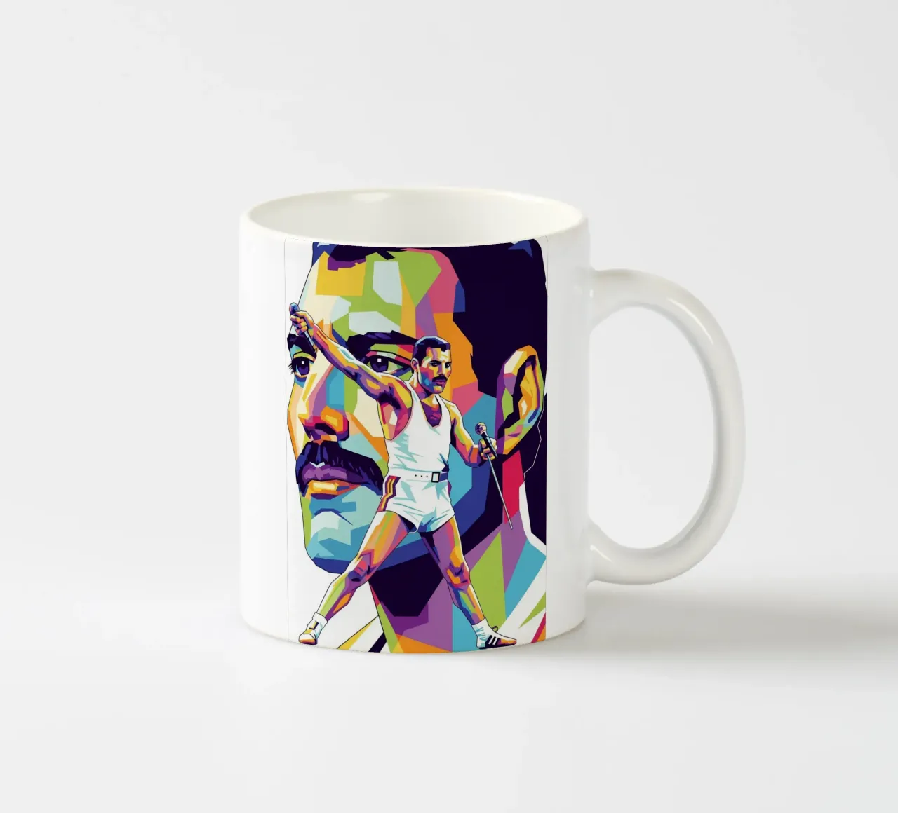 Ritratto pop art di Freddie Mercury #1 tazza in ceramica da Hantamrata