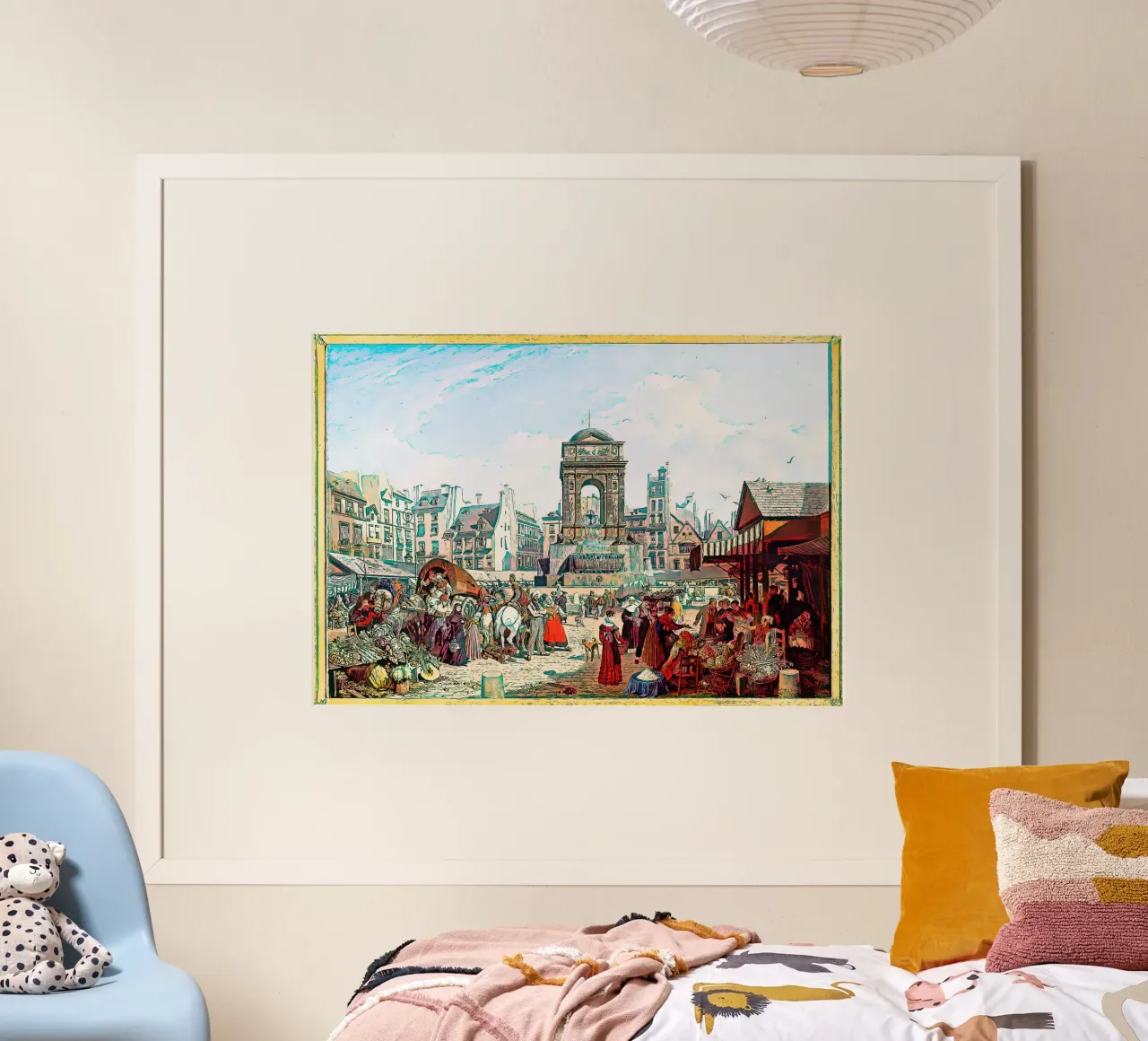 Il mercato della Fontaine des Innocents a Parigi nel 1822 poster da the-witcher