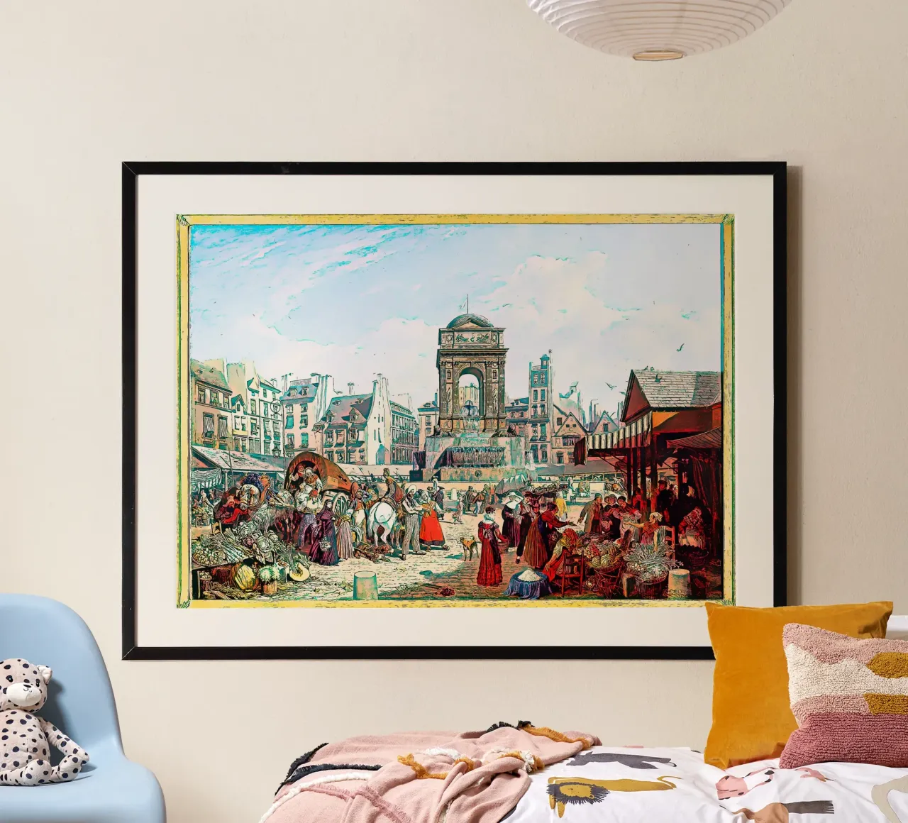 Il mercato della Fontaine des Innocents a Parigi nel 1822 poster da the-witcher