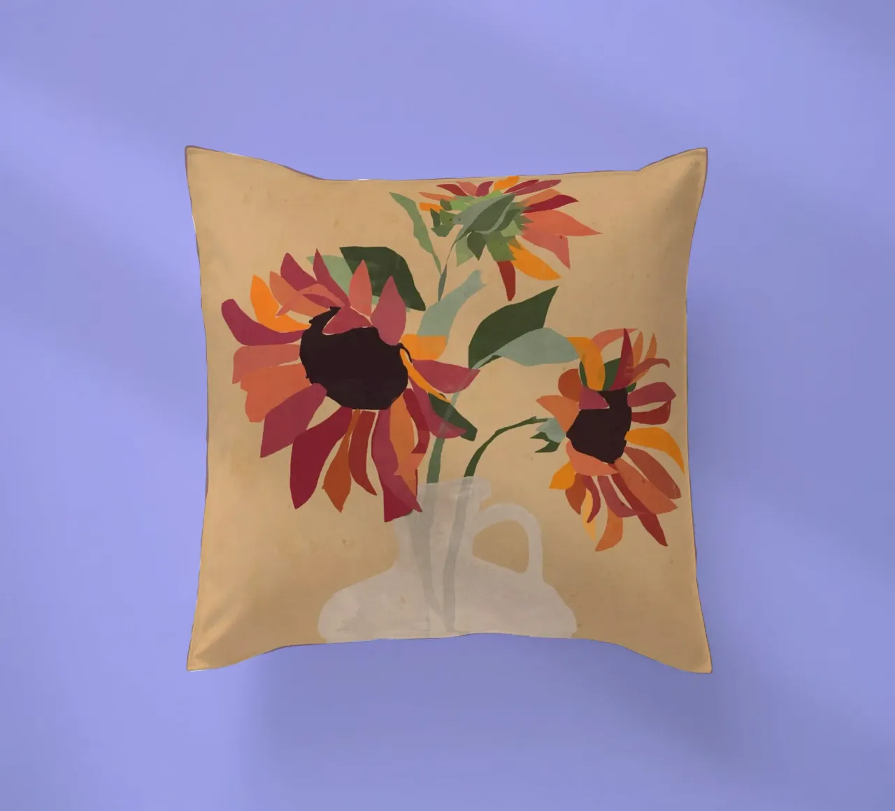 Sunflowers 8 decorative cushion by ThingDesign