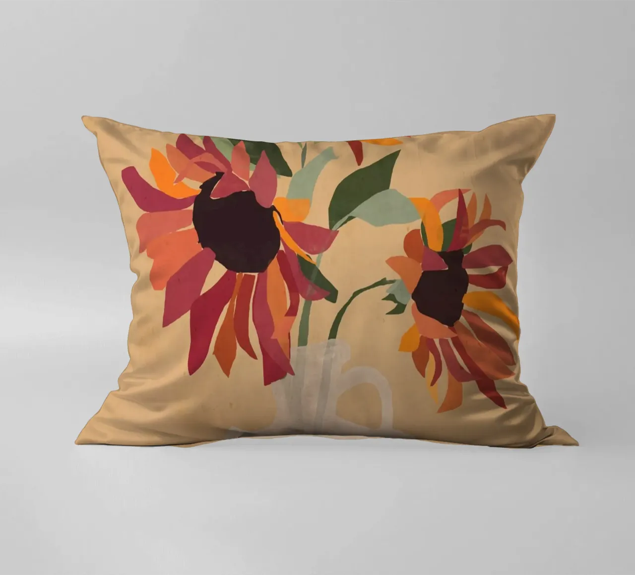 Sunflowers 8 decorative cushion by ThingDesign