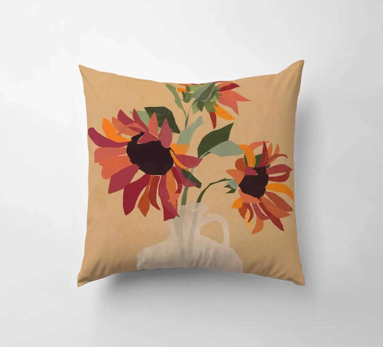 Sunflowers 8 decorative cushion by ThingDesign