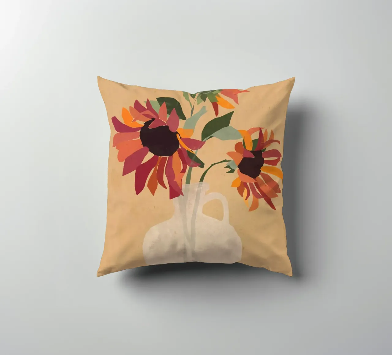 Sunflowers 8 decorative cushion by ThingDesign