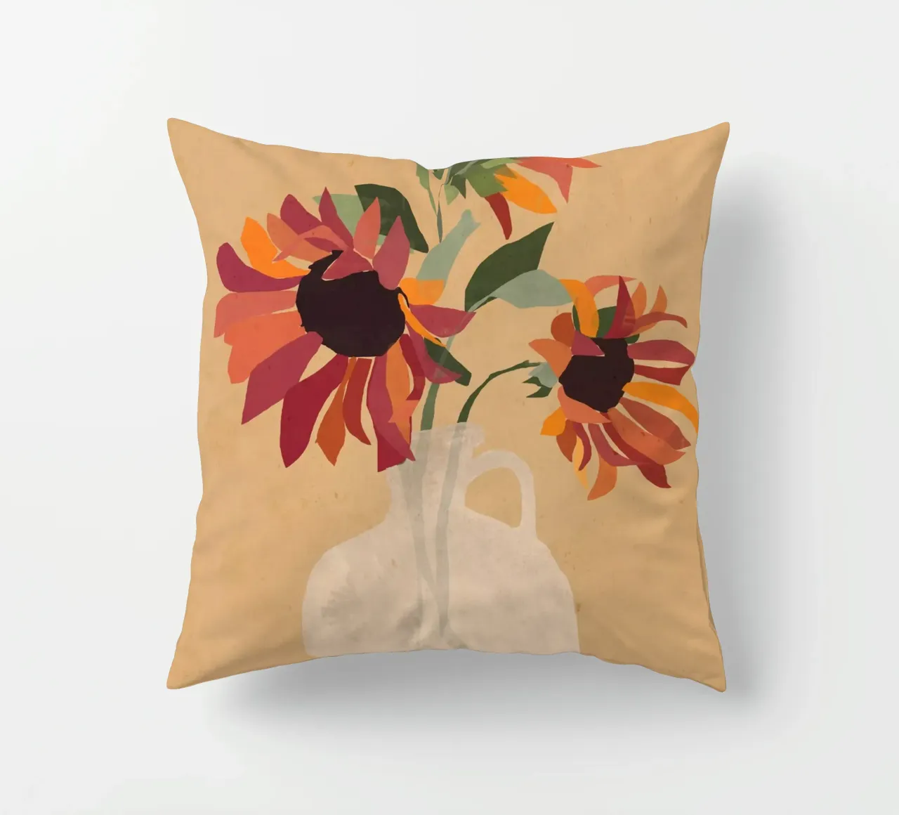 Sunflowers 8 decorative cushion by ThingDesign