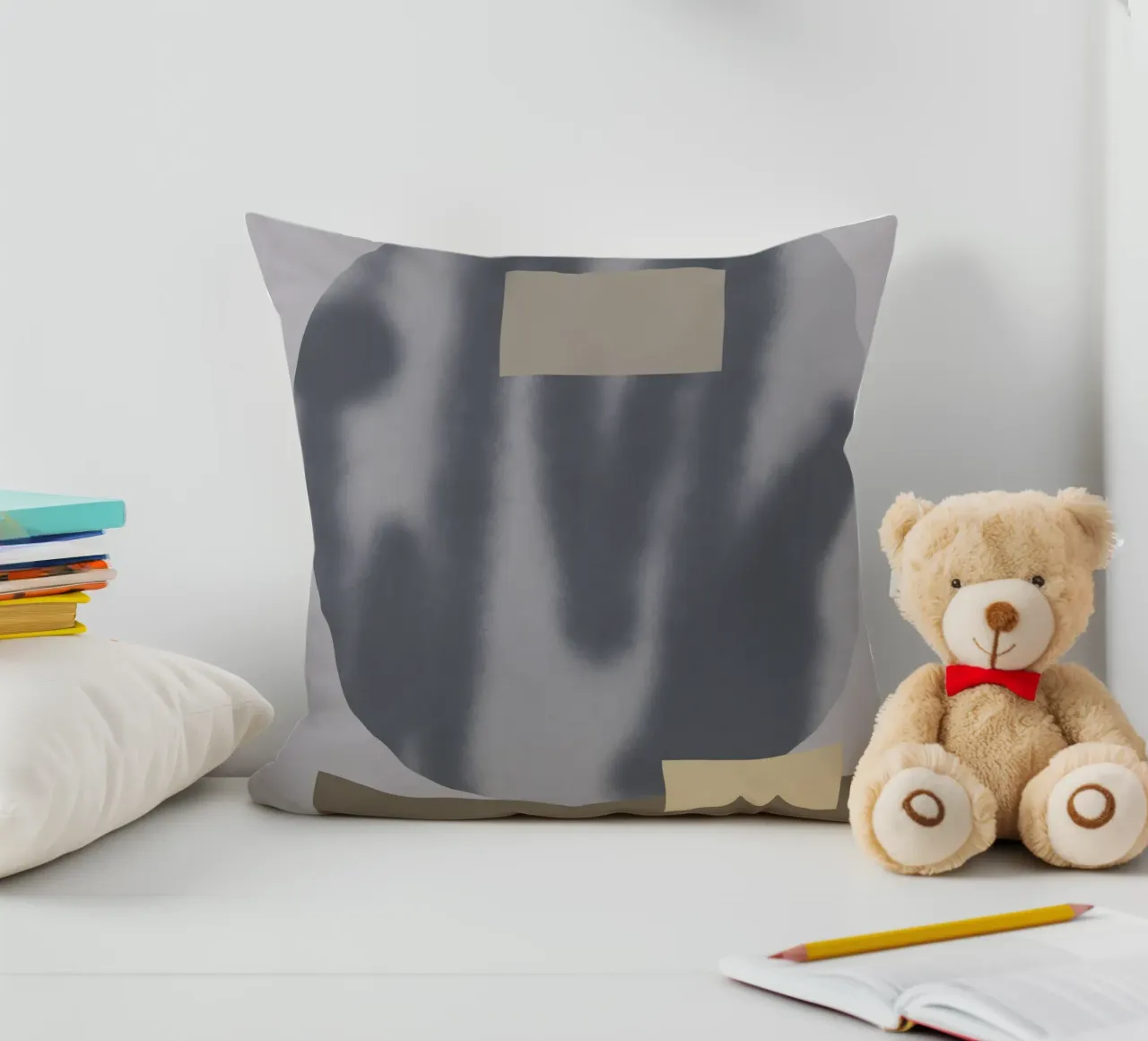 Sfumature di grigio geometriche cuscino da Little Dean