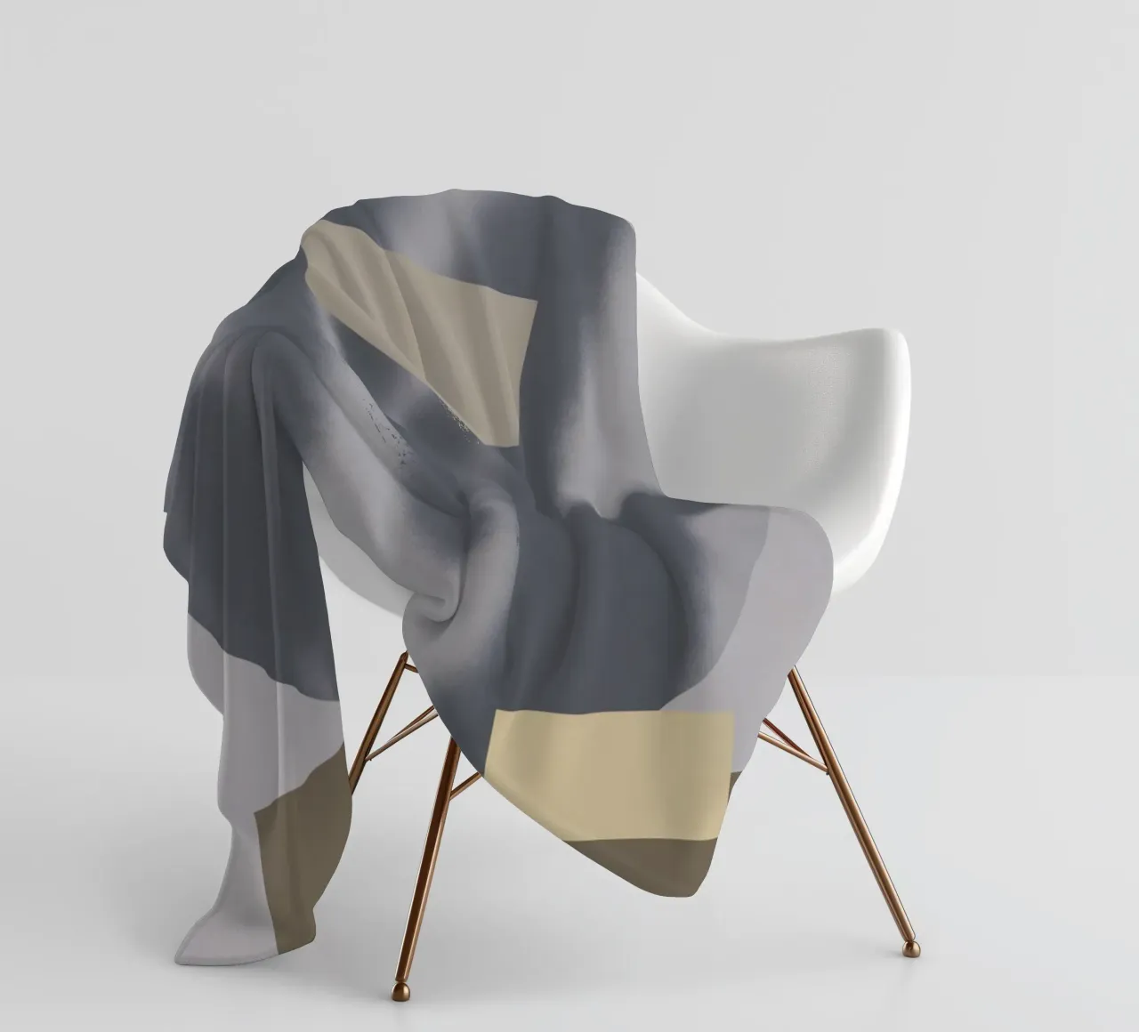 Sfumature di grigio geometriche coperta in pile da Little Dean