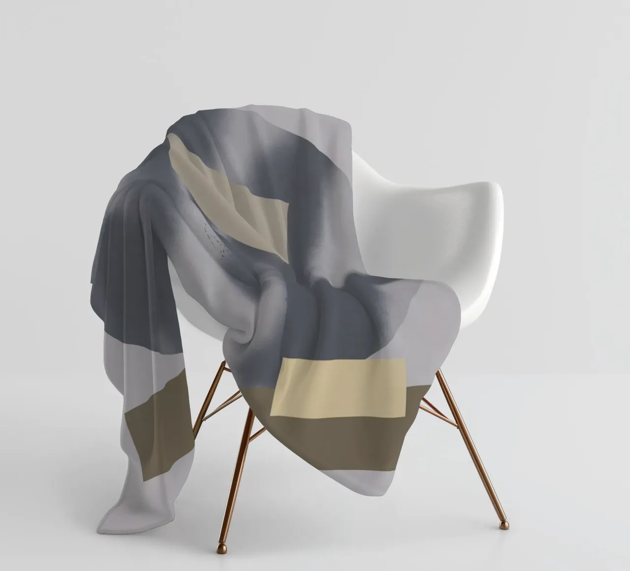 Sfumature di grigio geometriche coperta in pile da Little Dean