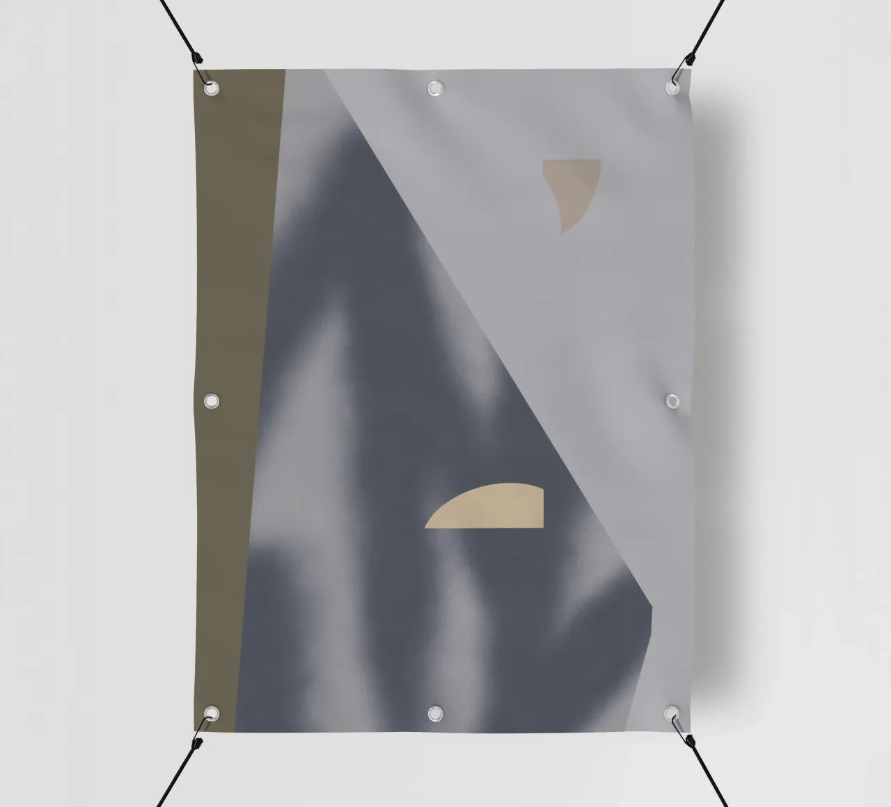Sfumature di grigio geometriche 02 telo in pvc da Little Dean