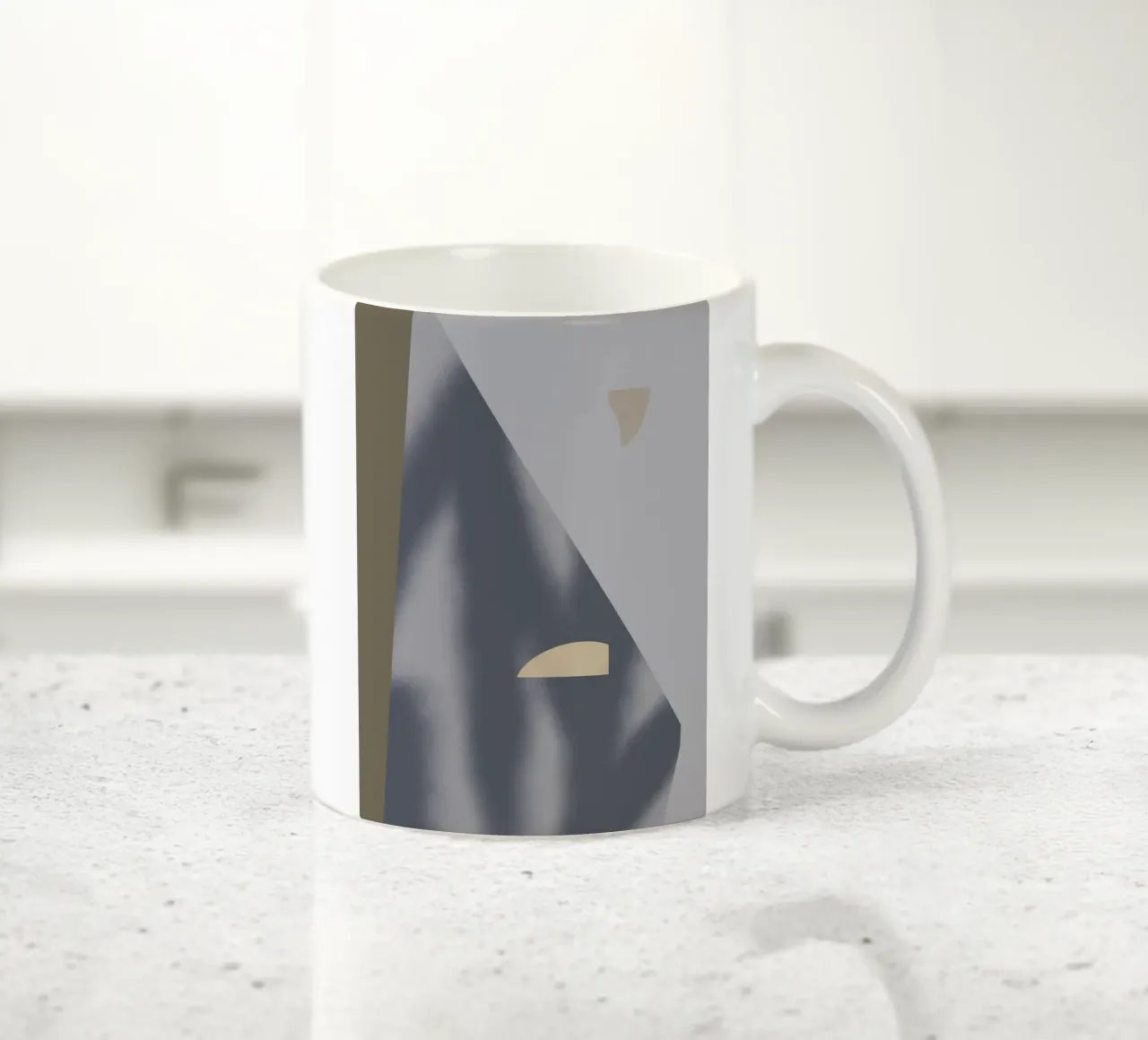 Sfumature di grigio geometriche 02 tazza in ceramica da Little Dean
