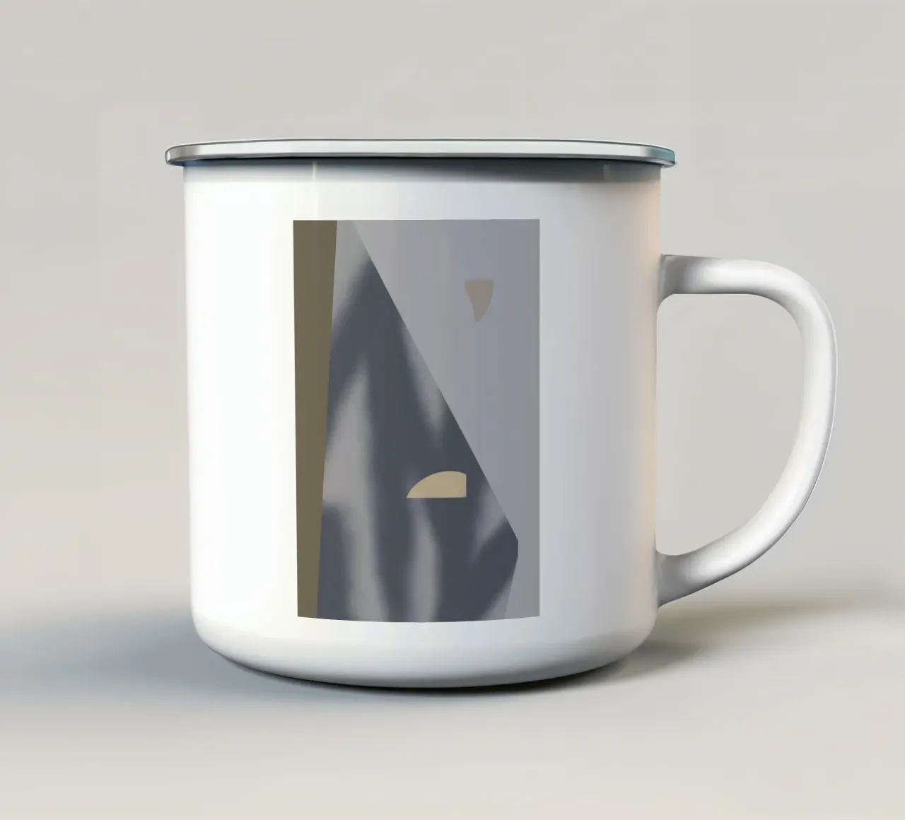 Sfumature di grigio geometriche 02 tazza in smalto da Little Dean