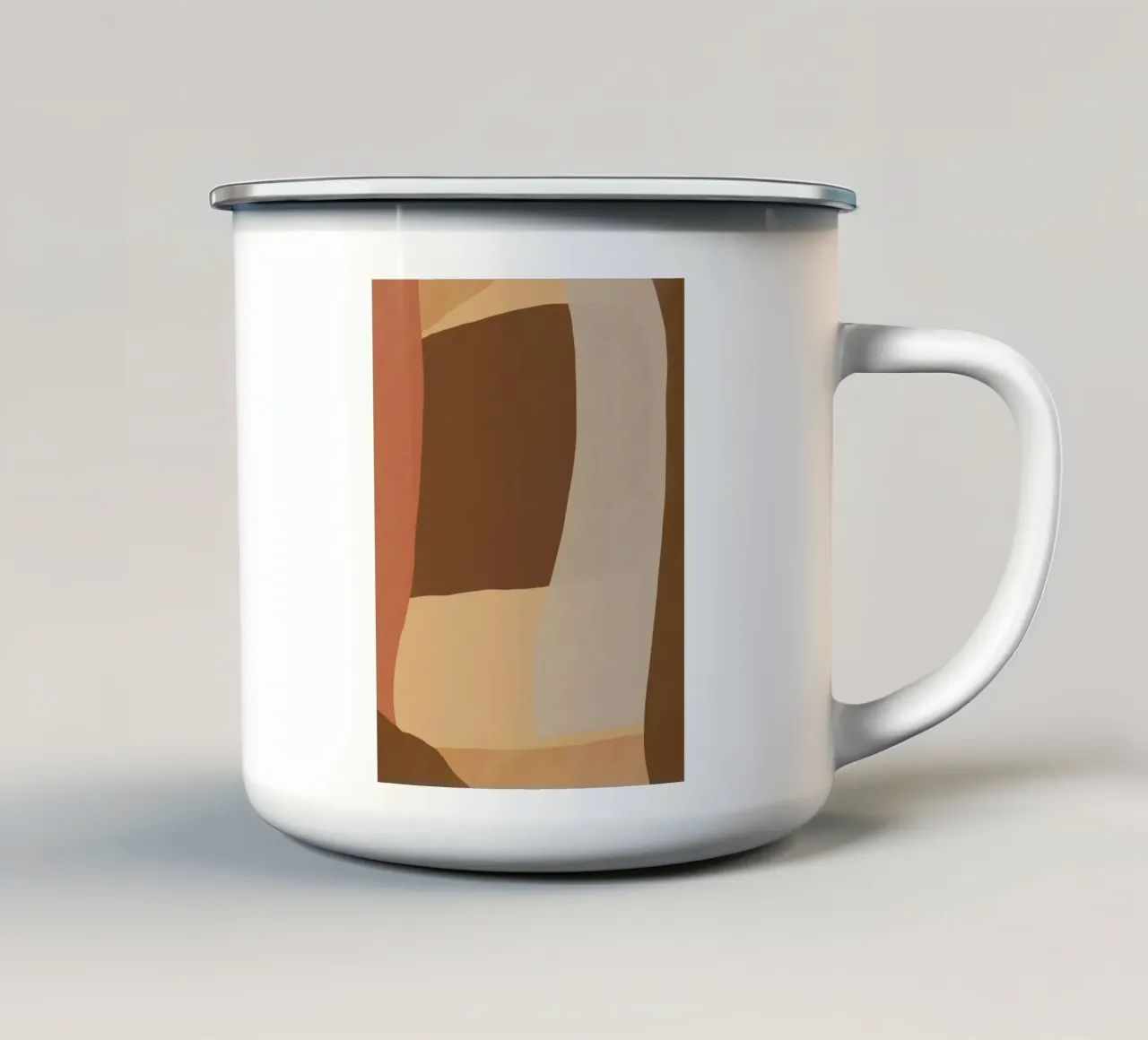 Aardetint abstract 02 emaille mok van Little Dean