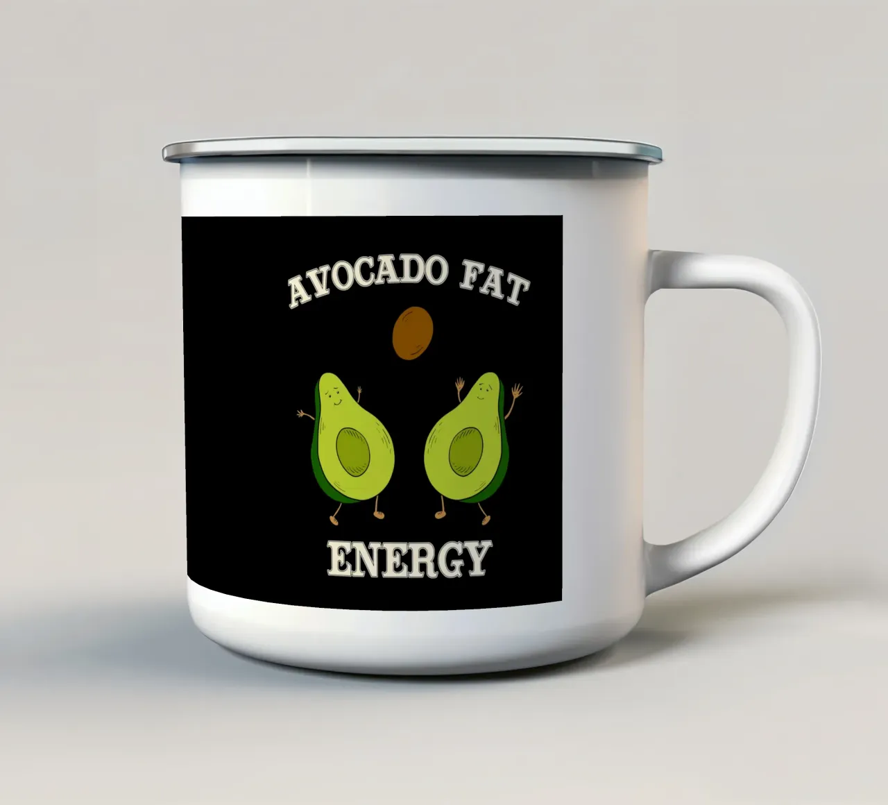 Avocado fat tazza in smalto da TijanaArtStudio88