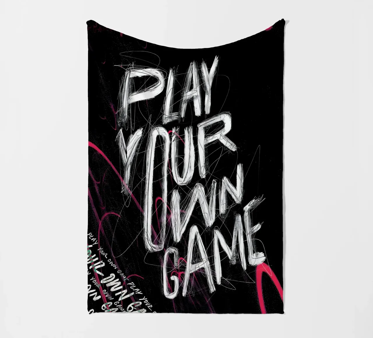 PLAY YOUR OWN GAME coperta in pile da Type & Tape