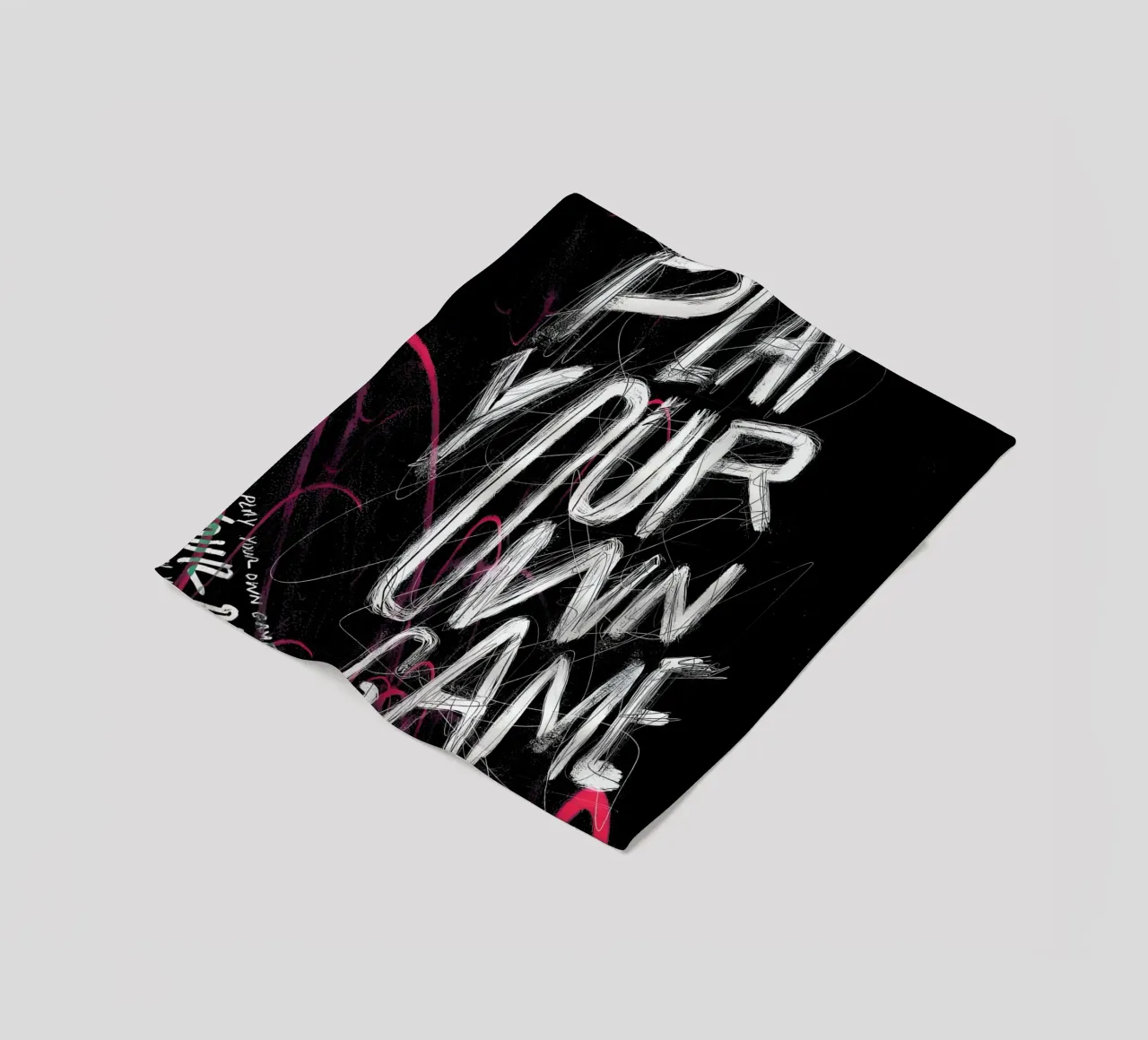 PLAY YOUR OWN GAME coperta in pile da Type & Tape