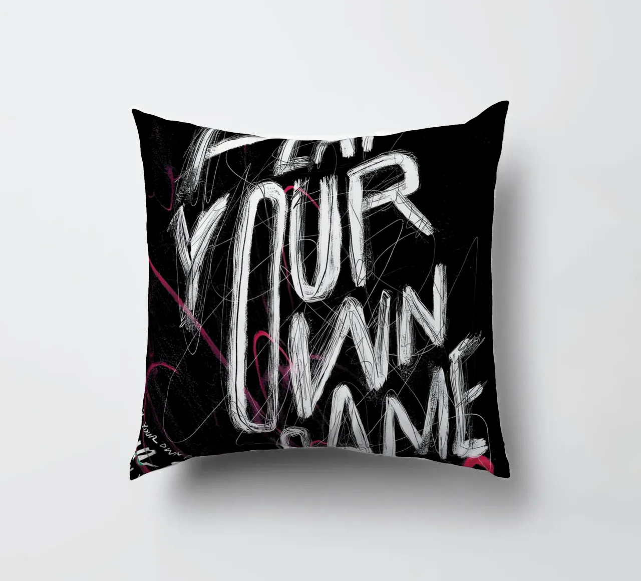 PLAY YOUR OWN GAME cuscino da Type & Tape