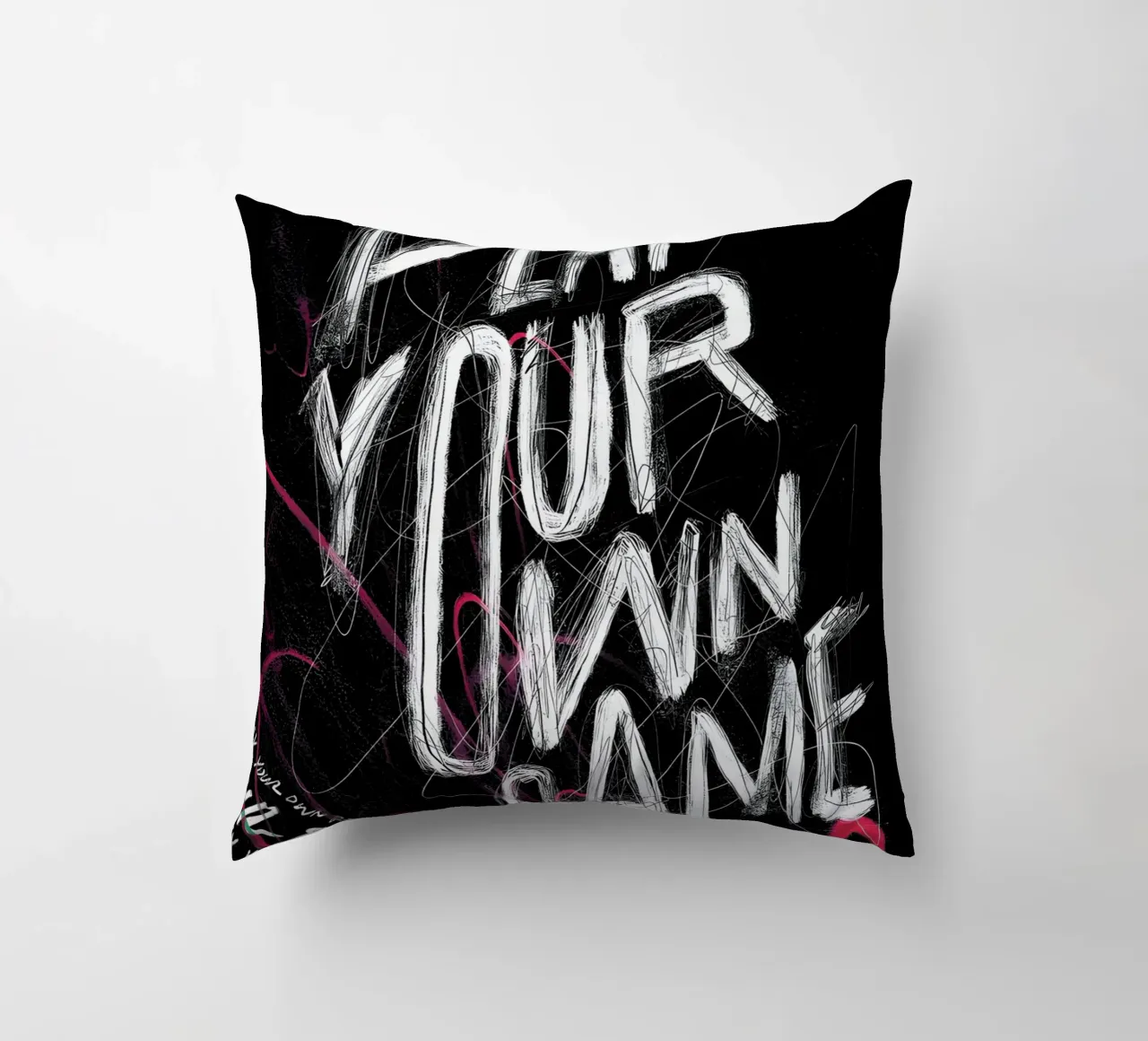 PLAY YOUR OWN GAME cuscino da Type & Tape