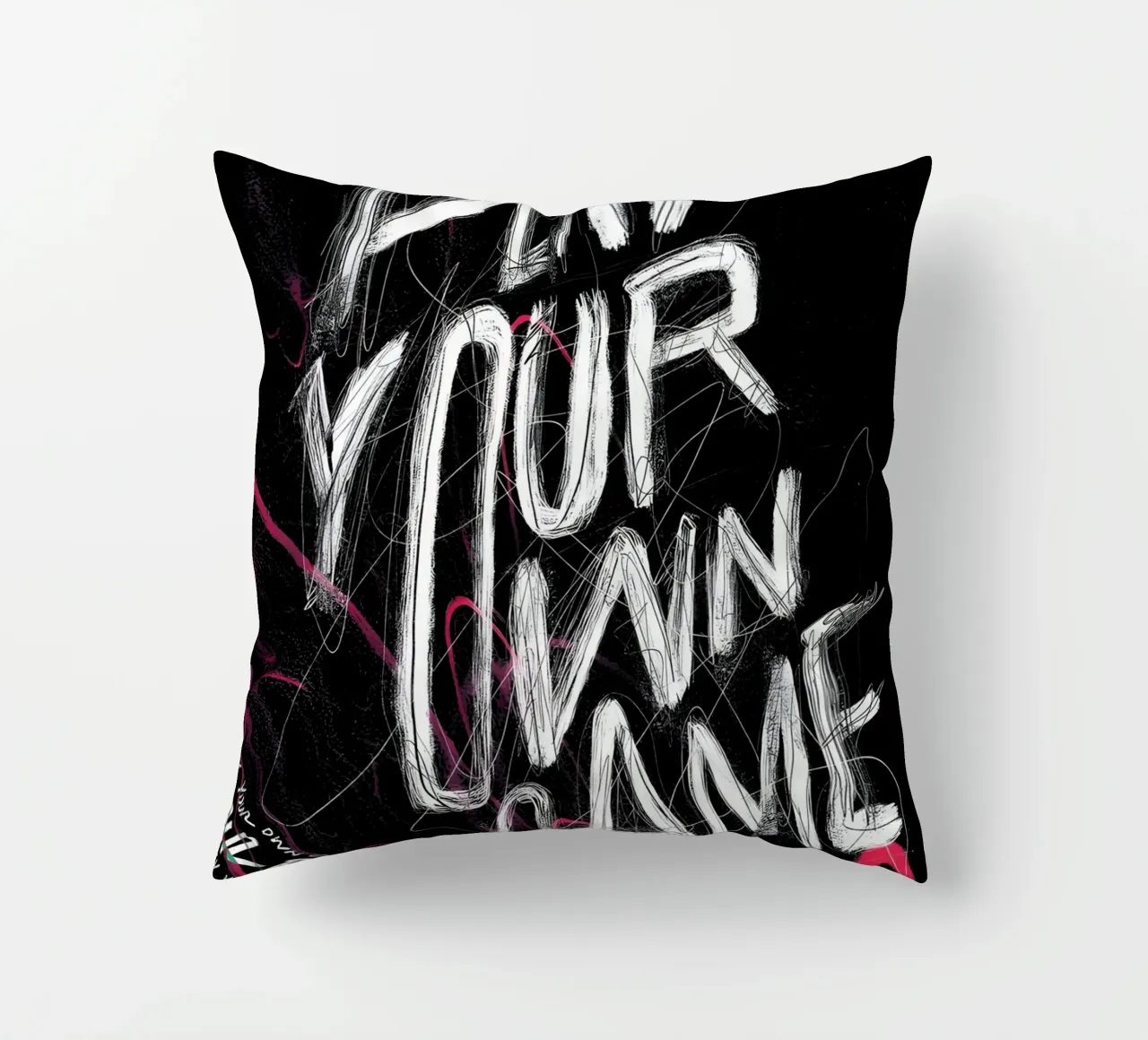 PLAY YOUR OWN GAME cuscino da Type & Tape