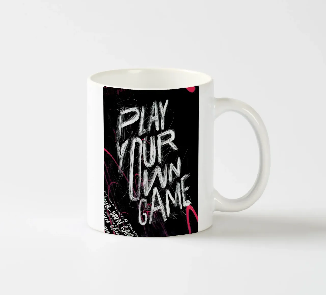 PLAY YOUR OWN GAME tazza in ceramica da Type & Tape