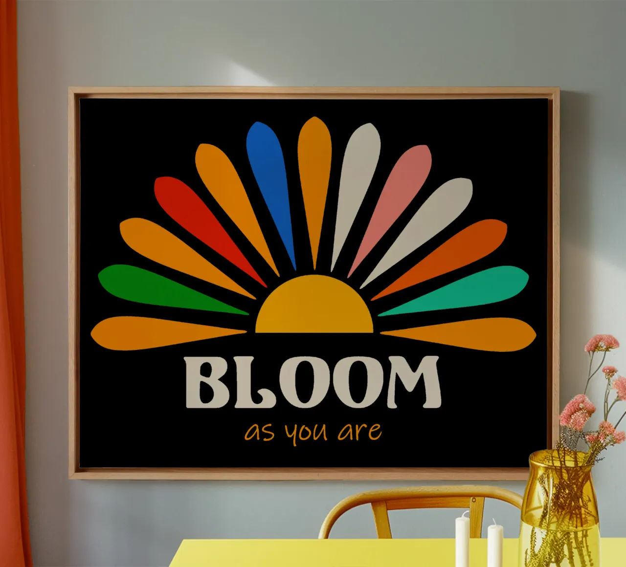 Bloom as you are tela con Cornice a cassetta da TijanaArtStudio88