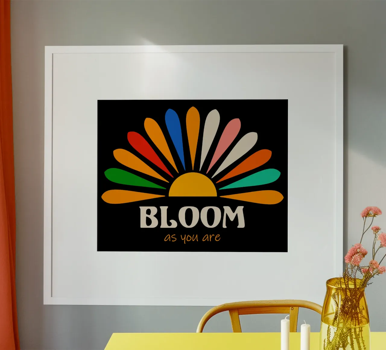 Bloom as you are poster con telaio in plastica da TijanaArtStudio88