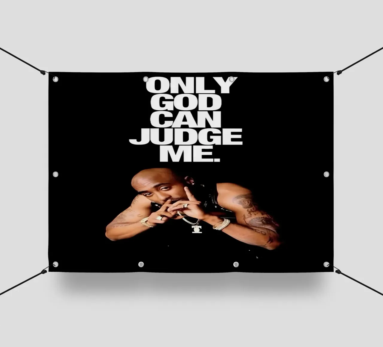 ONLY GOD CAN JUDGE ME telo in pvc da Type & Tape