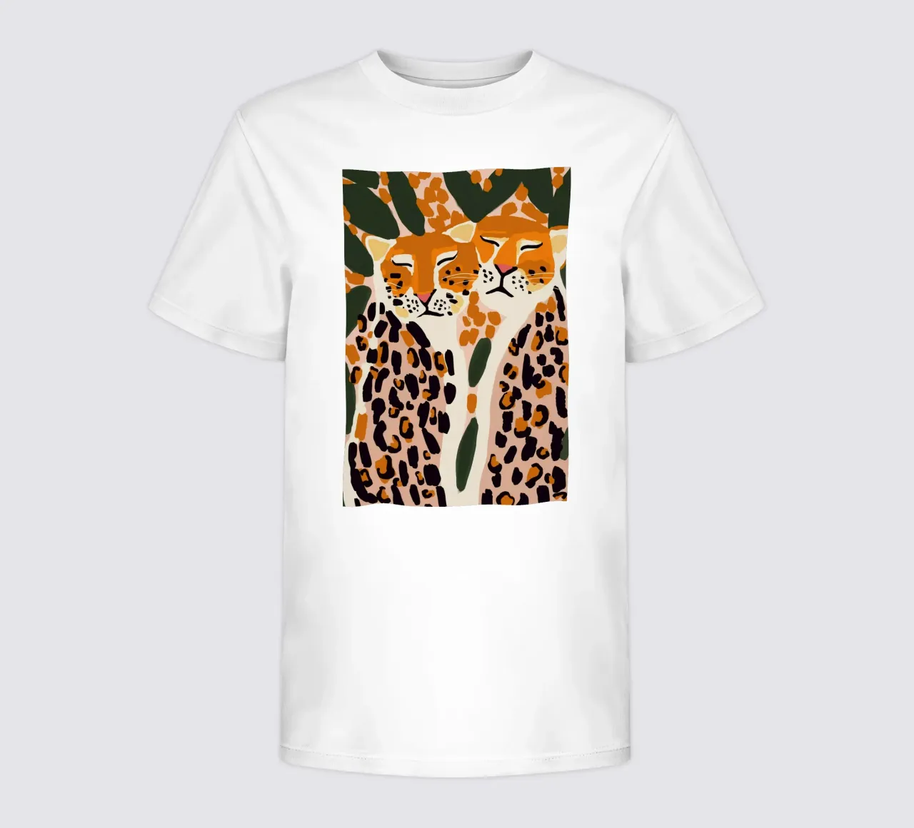 Cuddling Leopards kids t-shirt by treechild