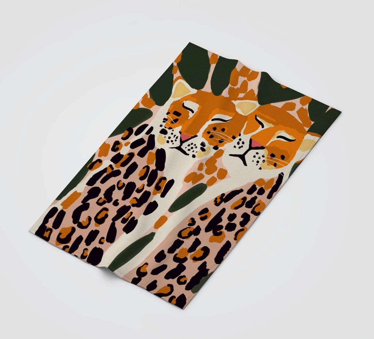 Cuddling Leopards coperta in pile da treechild