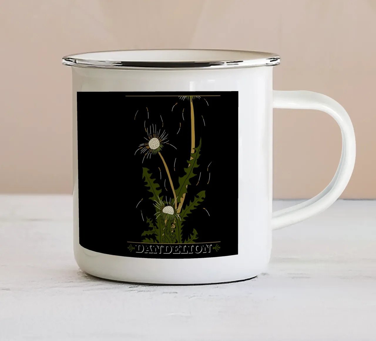Dandelion seedheads tazza in smalto da TijanaArtStudio88