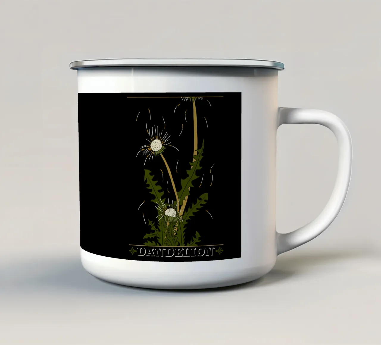 Dandelion seedheads tazza in smalto da TijanaArtStudio88