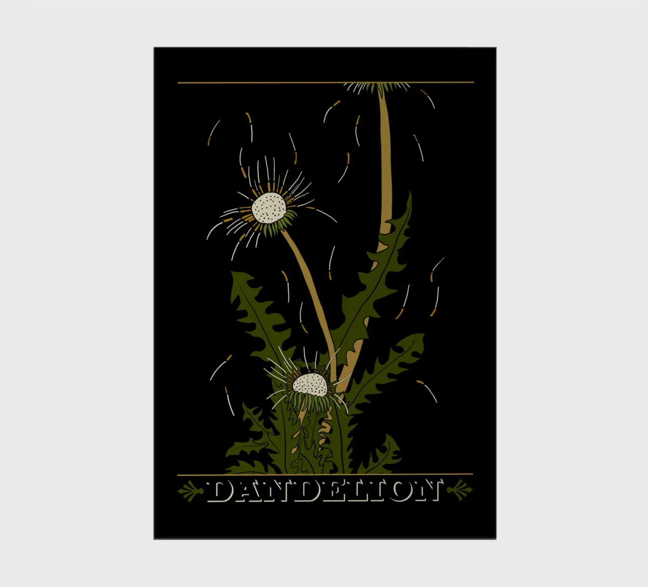 Dandelion seedheads notebook by TijanaArtStudio88
