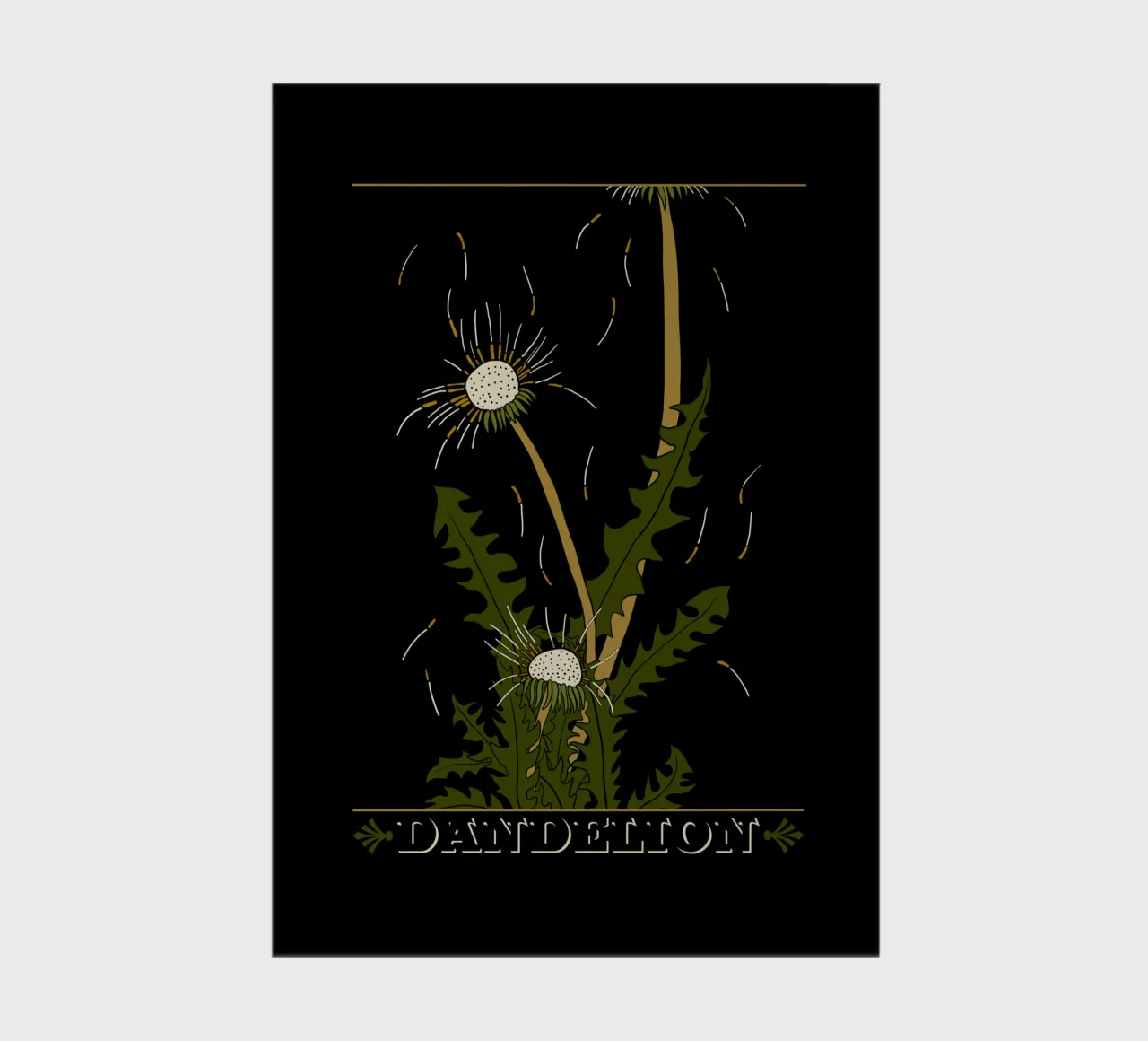 Dandelion seedheads notebook by TijanaArtStudio88
