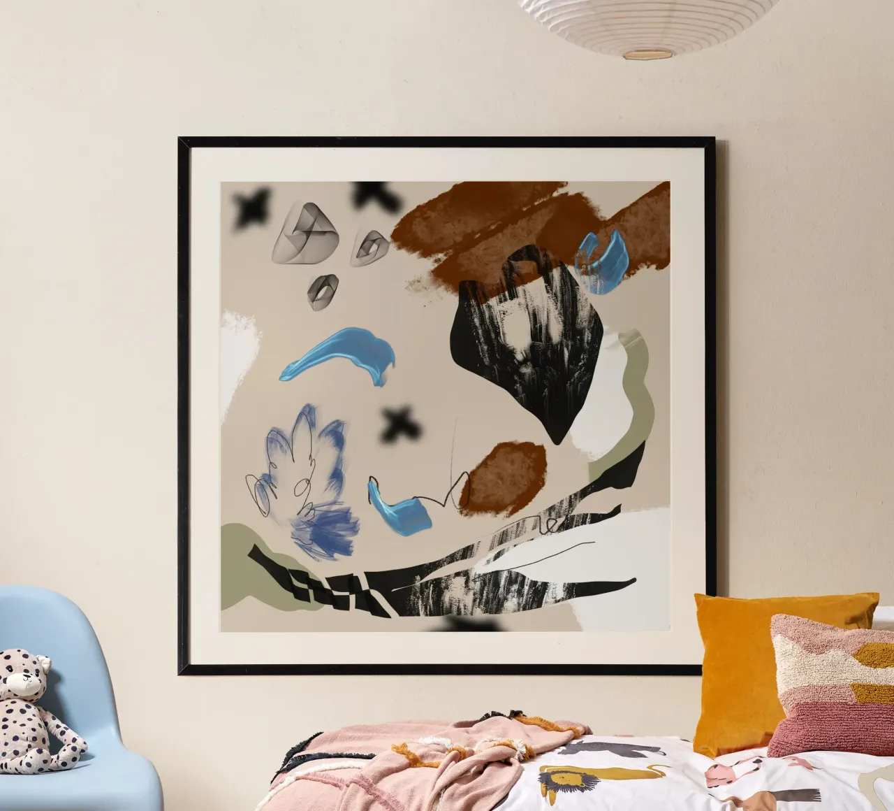Mixed media abstract 02 poster by Little Dean