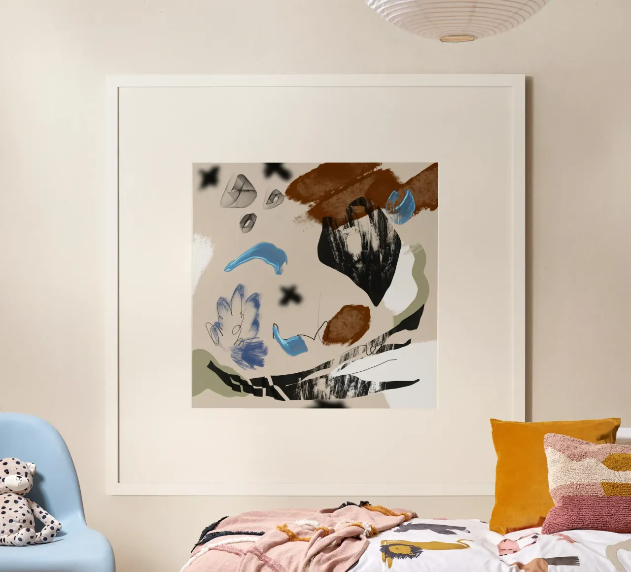 Mixed media abstract 02 poster by Little Dean