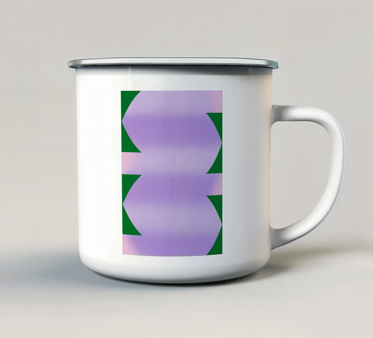 Striscia viola sfumata tazza in smalto da Little Dean