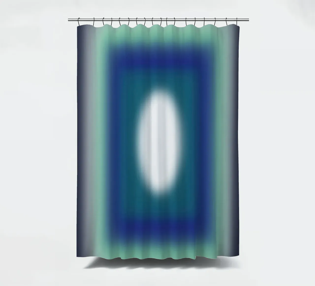 Blaue Rahmen Duschvorhang von Little Dean