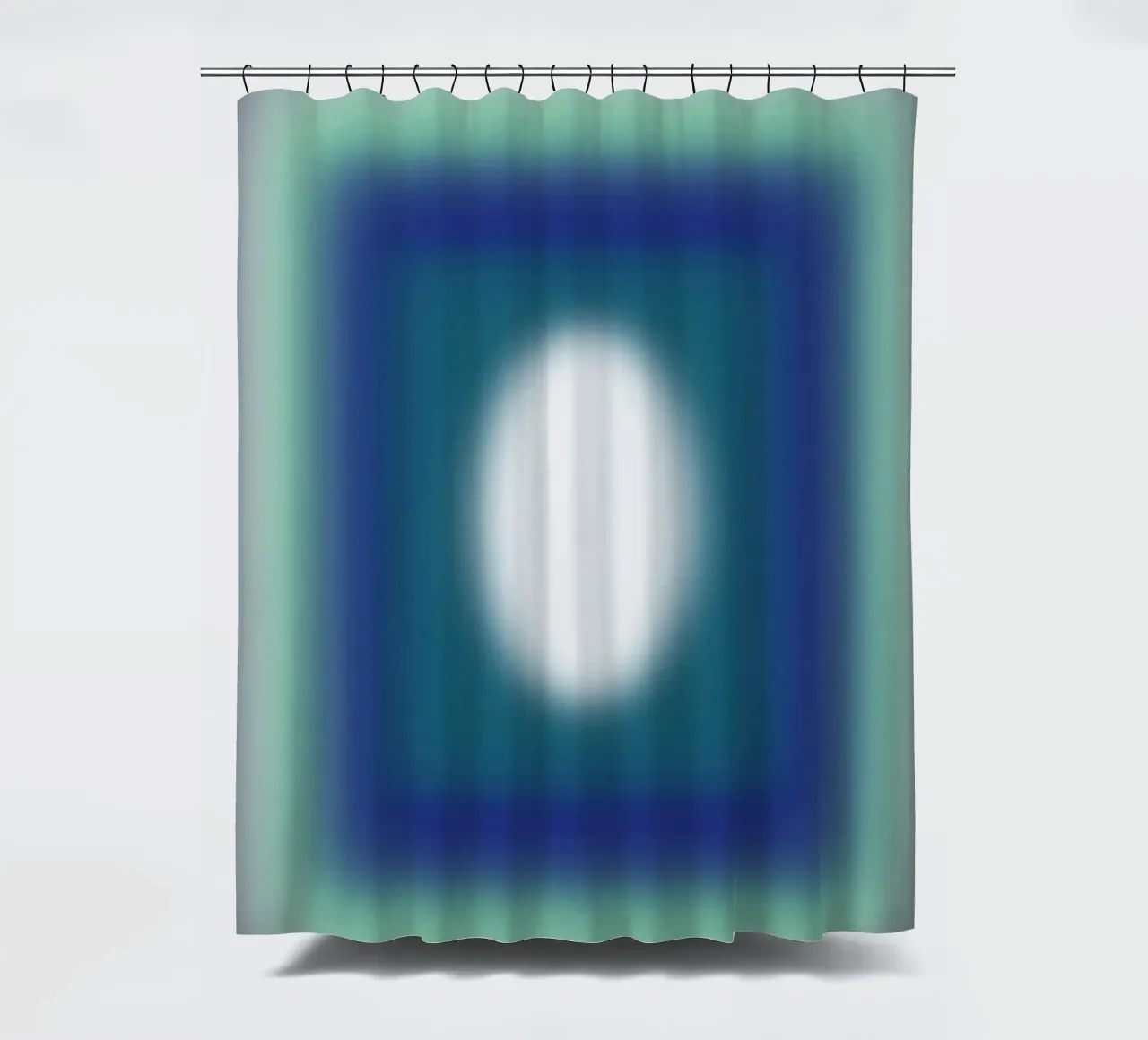 Blaue Rahmen Duschvorhang von Little Dean