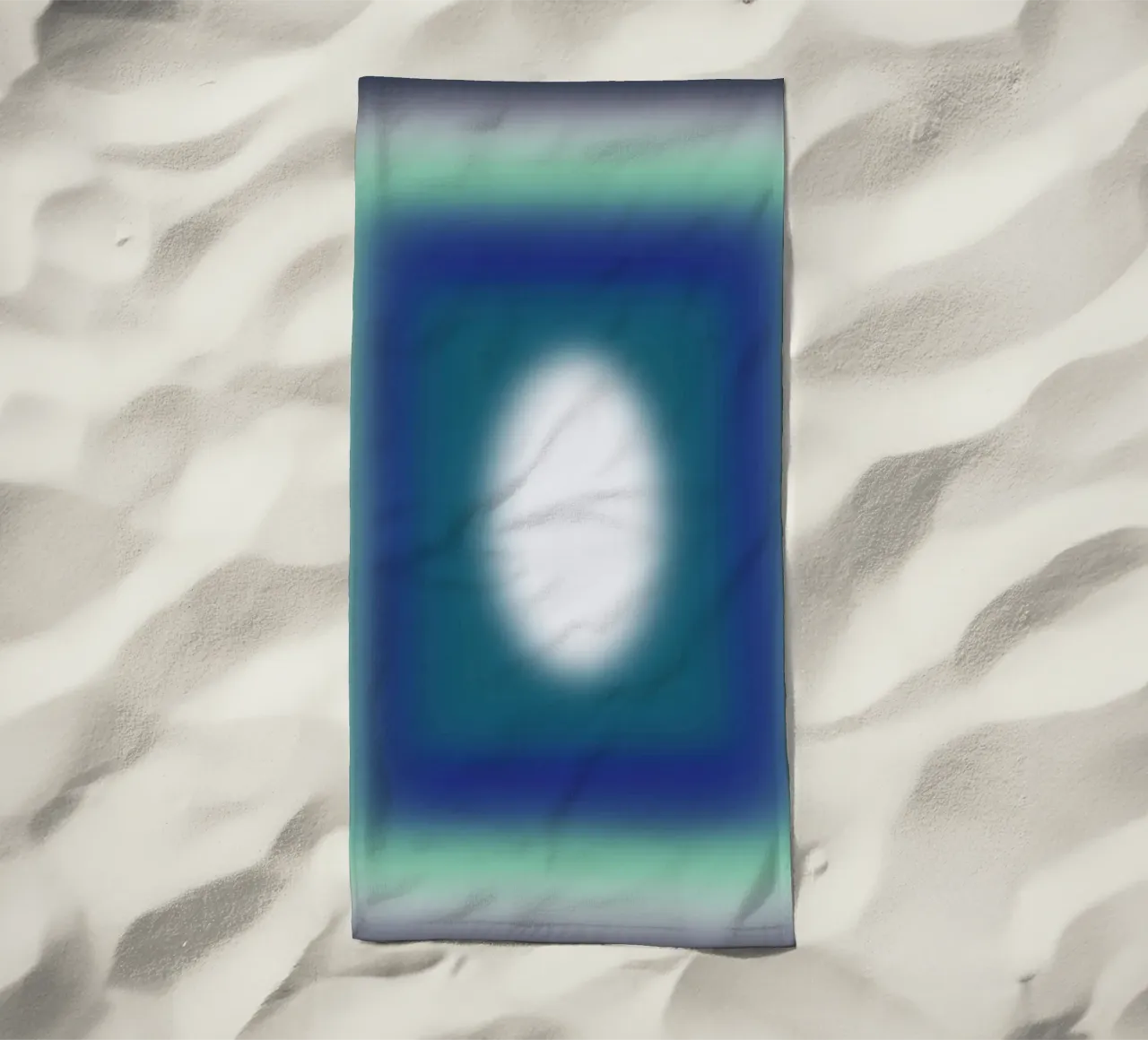 Blauwe frames strandhanddoek van Little Dean