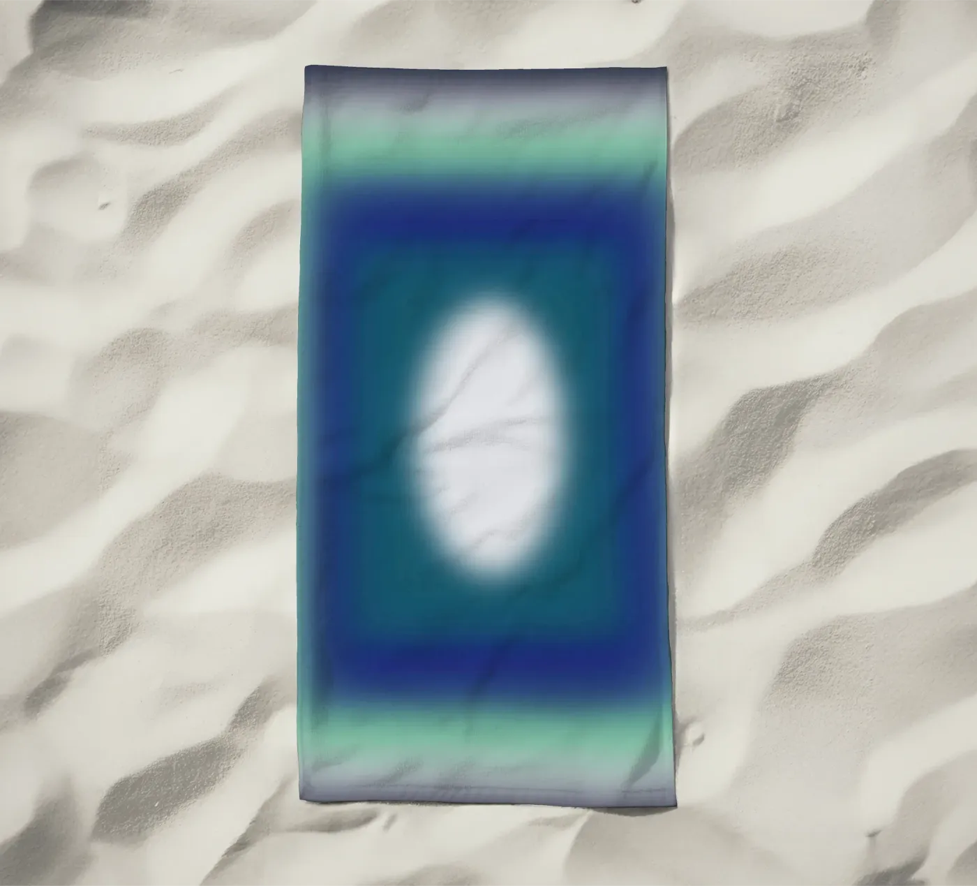 Blaue Rahmen Strandtuch von Little Dean