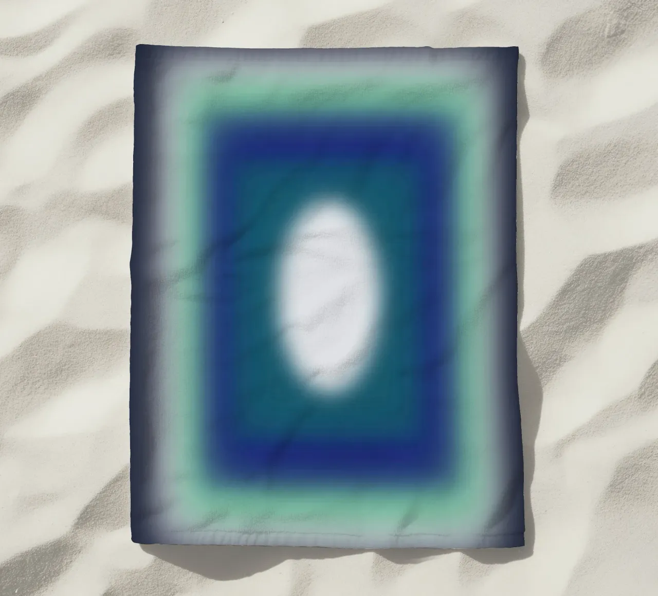 Blauwe frames strandhanddoek van Little Dean