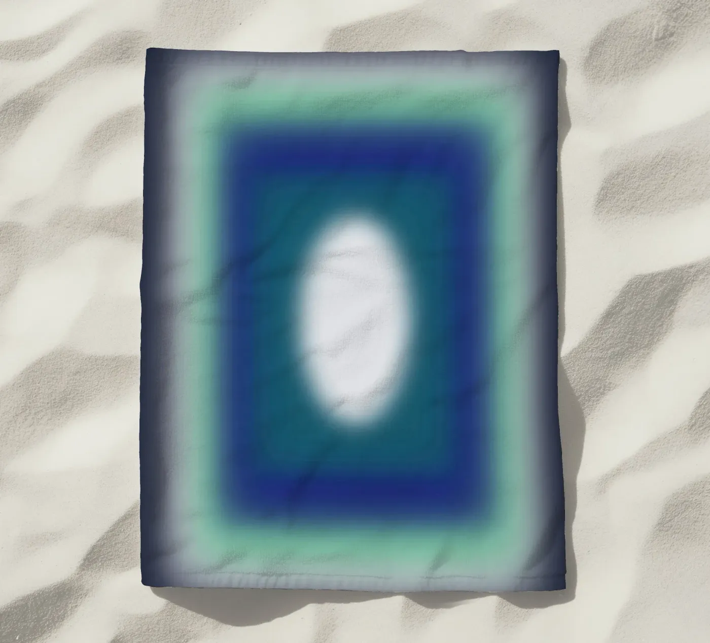 Blaue Rahmen Strandtuch von Little Dean