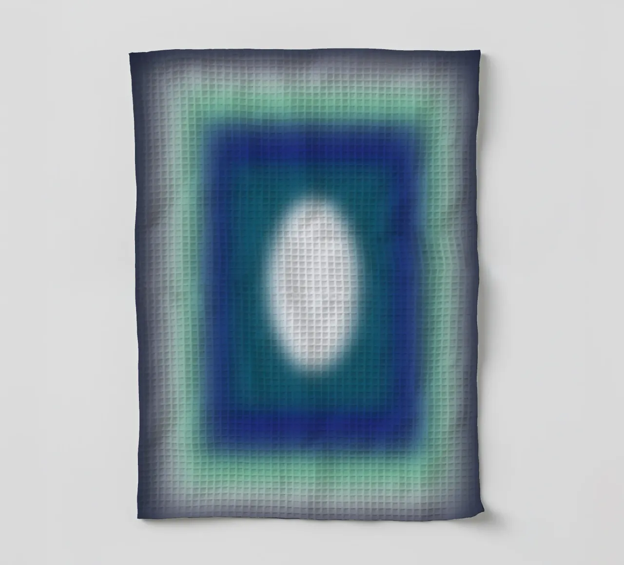 Blauwe frames theedoek van Little Dean