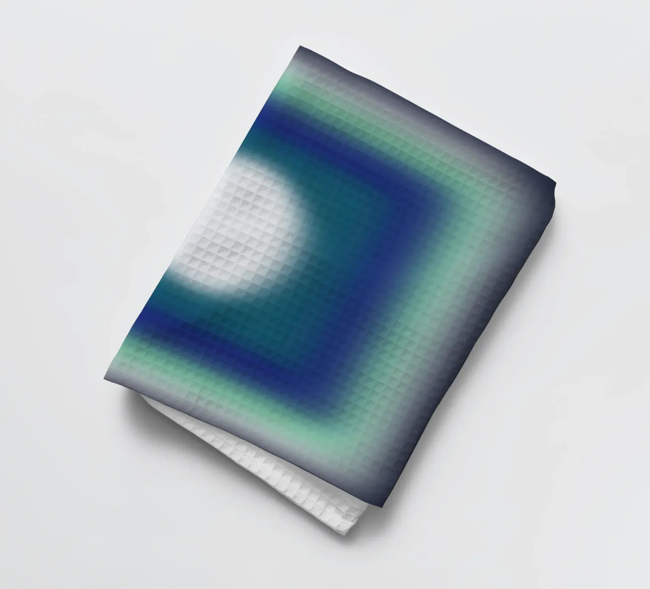 Blauwe frames theedoek van Little Dean